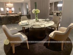 Villa Modern Luxury Italian Round Marble Dining Table