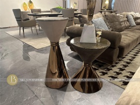 Unique Design Villa Nature Marble End Table Set