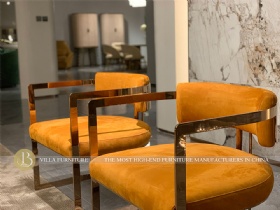 Orange Nubuck Leather Luxury Italian Sofa Chair