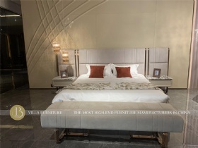 Villa Modern Luxury Italian Nubuck Leather Bed